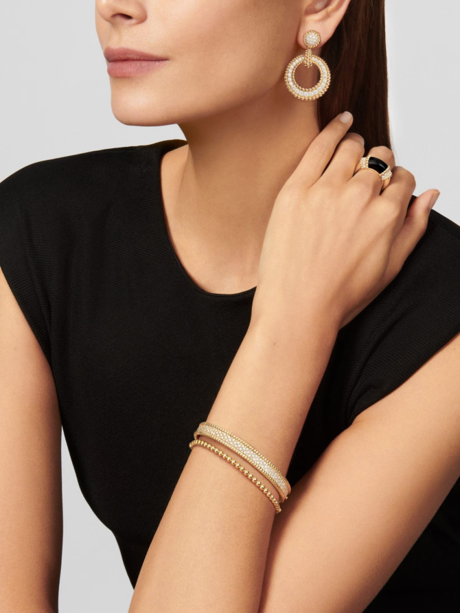 Perlée Diamonds Bracelet, 3 Rows, Small Model