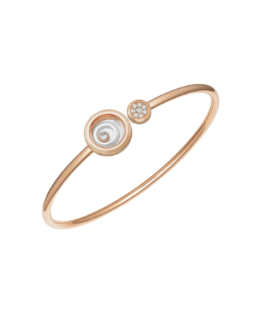 Happy Spirit Bangle, Ethical Rose Gold, Ethical White Gold, Diamonds