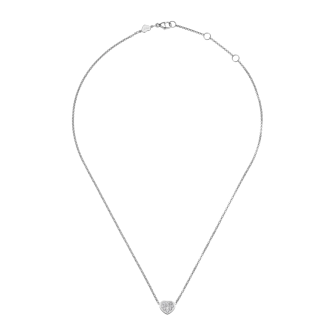 My Happy Hearts Necklace, Ethical White Gold, Diamonds