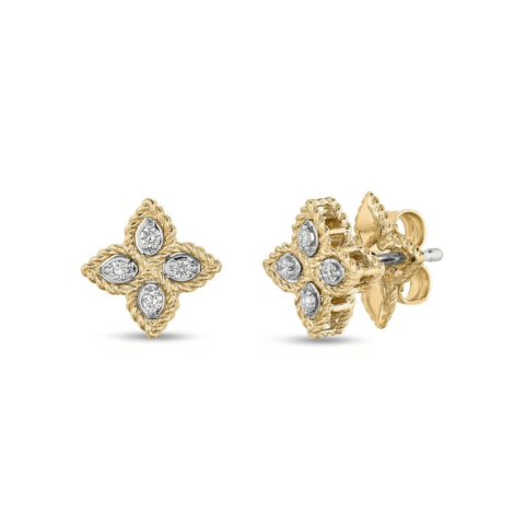 Princess Flower Diamond Earrings