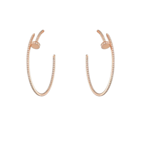 Juste Un Clou Hoop Earrings, Large Model, Paved