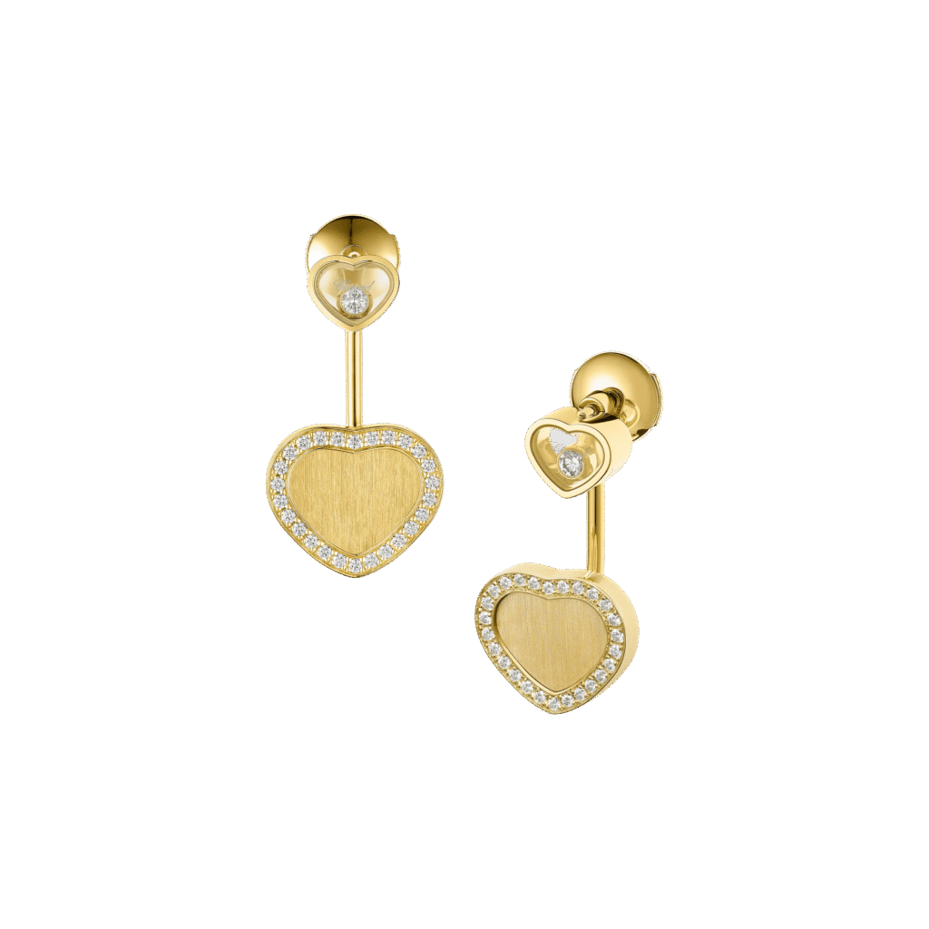 Happy Hearts Golden Hearts Earrings, Ethical Gold, Diamonds