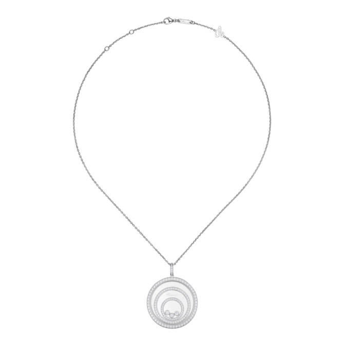 Happy Spirit Pendant, Ethical White Gold, Diamonds