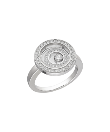 Happy Spirit Ring, Ethical White Gold, Diamonds