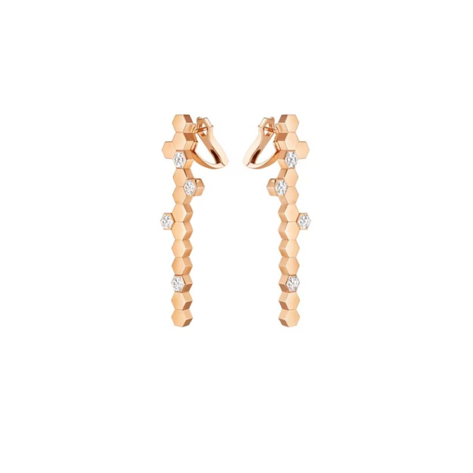 Bee de Chaumet Earrings Rose Gold, Diamonds