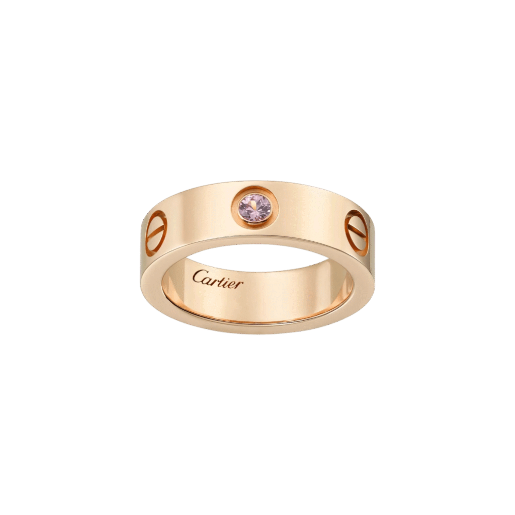 Love Ring, Pink Sapphire (Pink Gold, Sapphire)