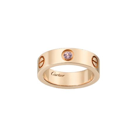 Love Ring, Pink Sapphire (Pink Gold, Sapphire)