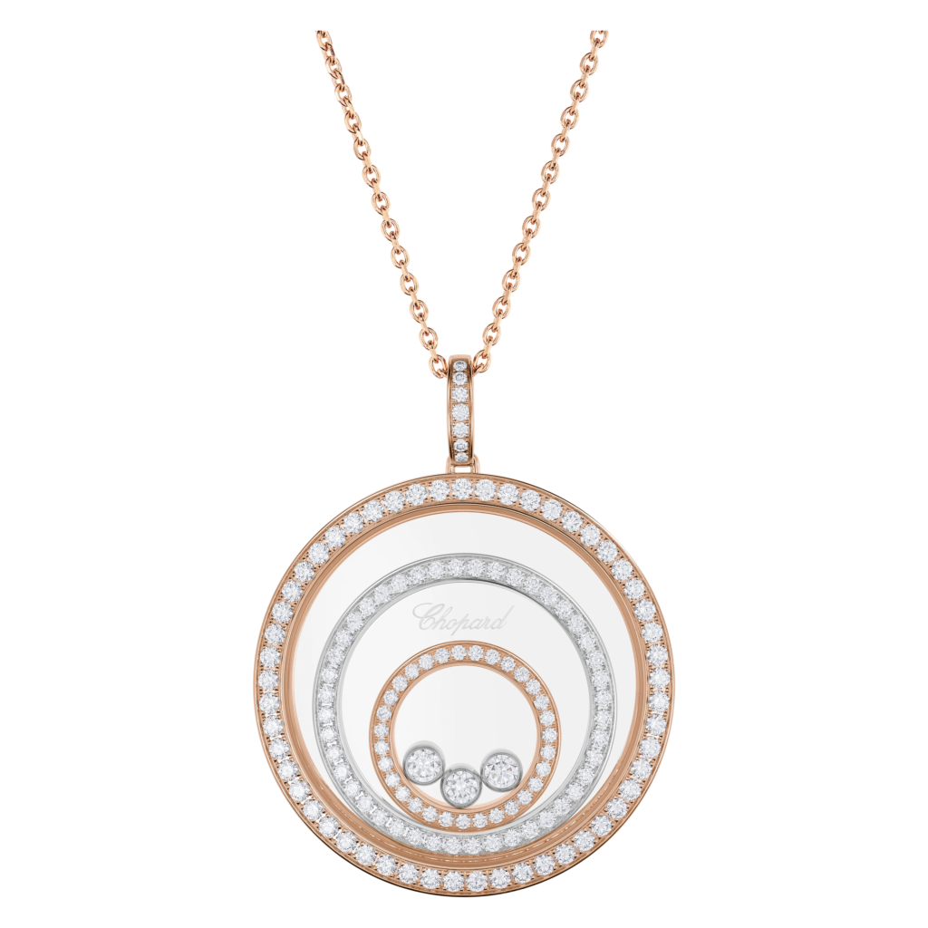 Happy Spirit Pendant, Ethical Rose Gold, Ethical White Gold, Diamonds