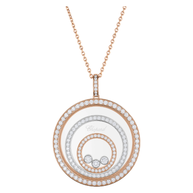 Happy Spirit Pendant, Ethical Rose Gold, Ethical White Gold, Diamonds