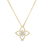 Princess Flower Pendant with Diamonds