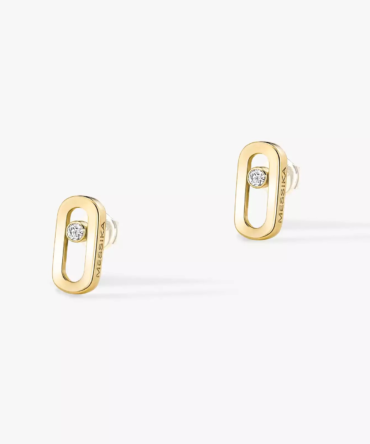 Gold Move Uno Stud Earrings