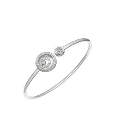 Happy Spirit Bangle, Ethical White Gold, Diamonds