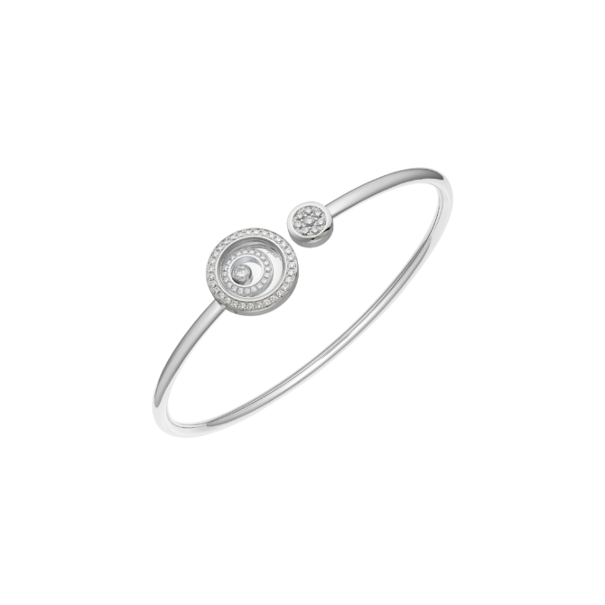 Happy Spirit Bangle, Ethical White Gold, Diamonds