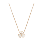 Happy Hearts Wings Necklace, Ethical Rose Gold, Diamond