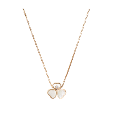 Happy Hearts Wings Necklace, Ethical Rose Gold, Diamond