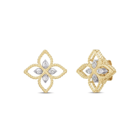 Princess Flower Earring with Diamonds