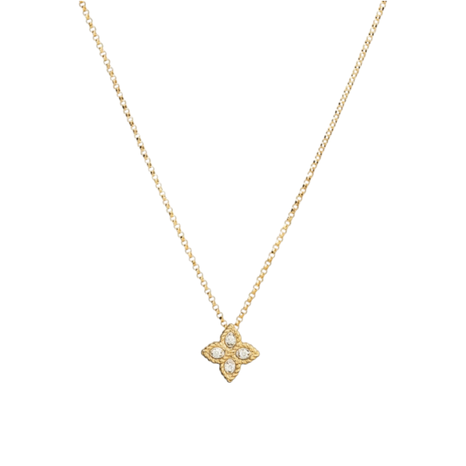 Princess Flower Pendant with Diamond