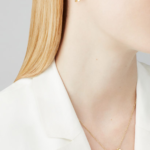 Frivol Necklace, 3 Flowers, Mini Model ( Yellow Gold, Diamonds ) - Image 2