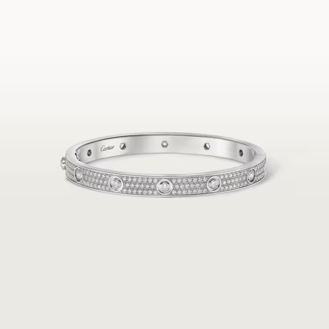 Love Bracelet, Classic Model, 12 Diamonds, Paved