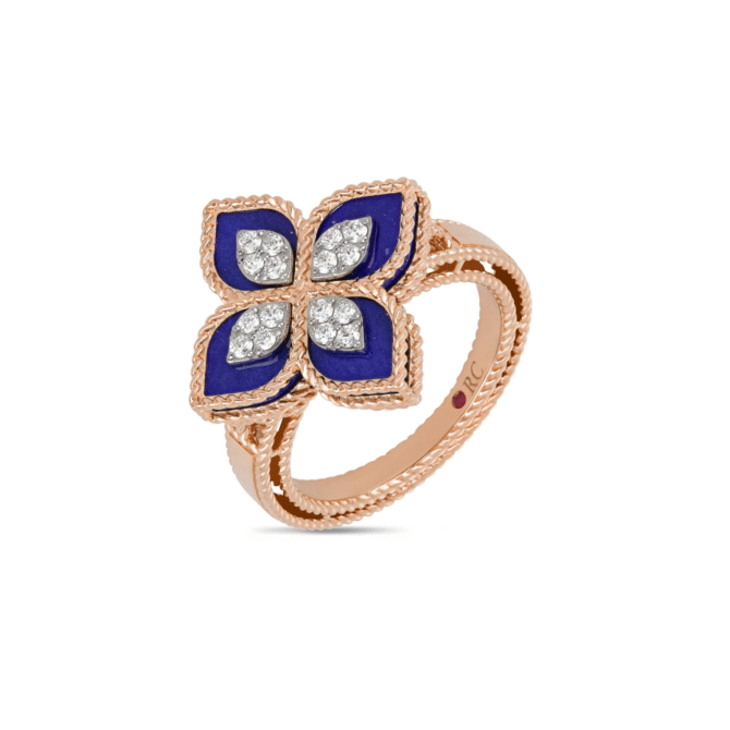Princess Flower Ring with Diamonds