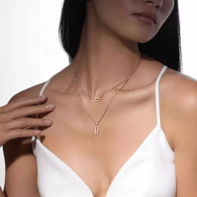 Move Uno 2 Rows Necklace