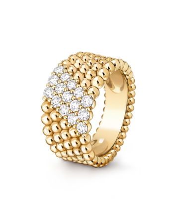 Perlée Diamonds Ring, 5 Rows