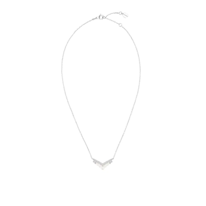 Joséphine Aigrette Pendant White Gold, Pearls, Diamonds
