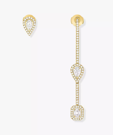 My Twin Hook and Stud 3x0.10ct Earrings