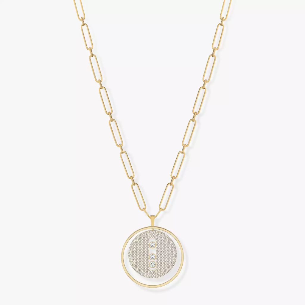 Lucky Move Long Necklace Pavé LM