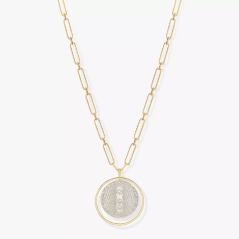 Lucky Move Long Necklace Pavé LM