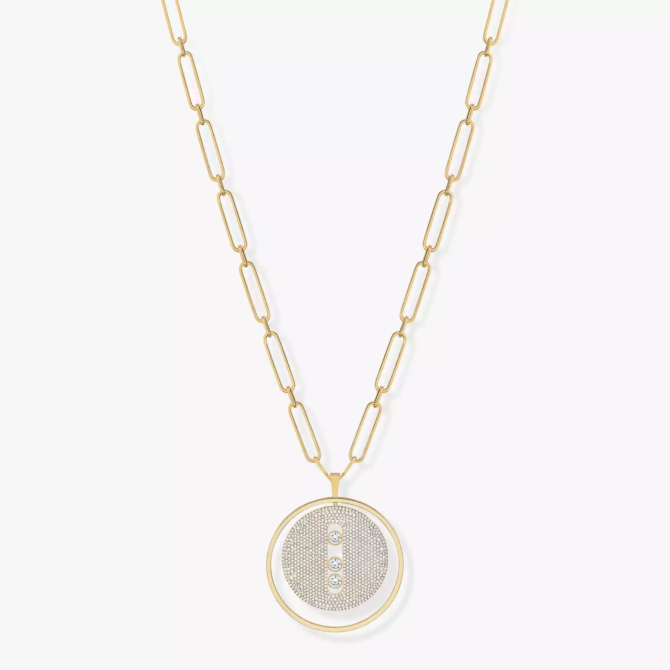 Lucky Move Long Necklace Pavé LM