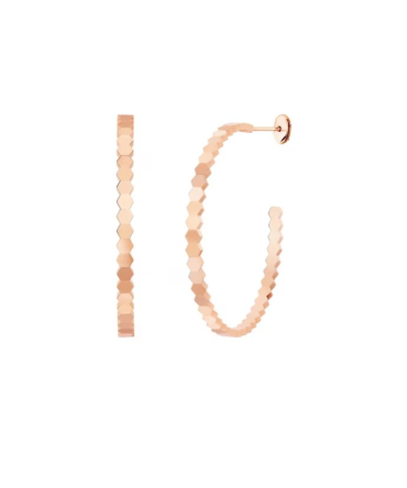 Bee de Chaumet Hoop Earrings, Rose Gold