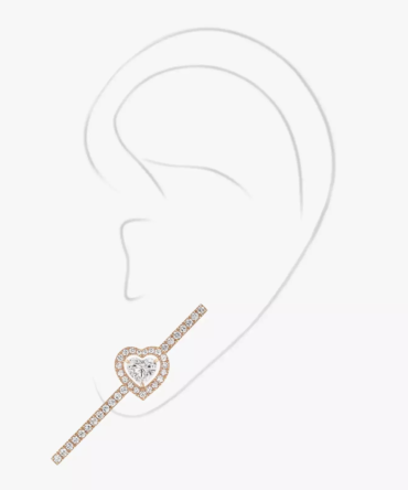 Joy Cœur 0.15-Carat Single Diamond Pavé Earring