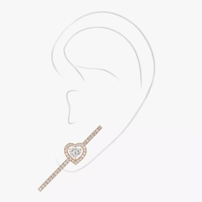 Joy Cœur 0.15-Carat Single Diamond Pavé Earring