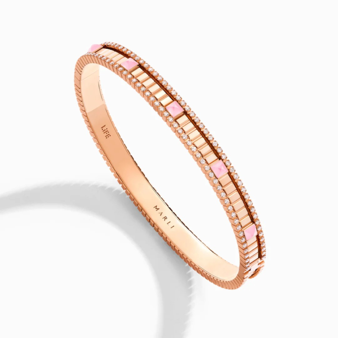 LIFE Diamond Hinged Bangle