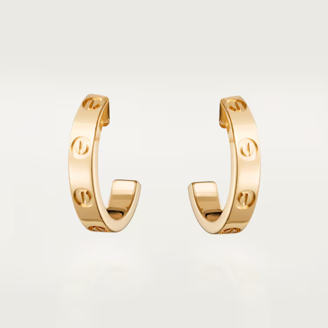 Love Hoop Earrings, Small Model