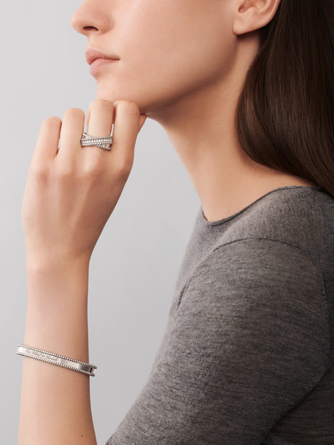 Perlée Diamonds Duo Ring