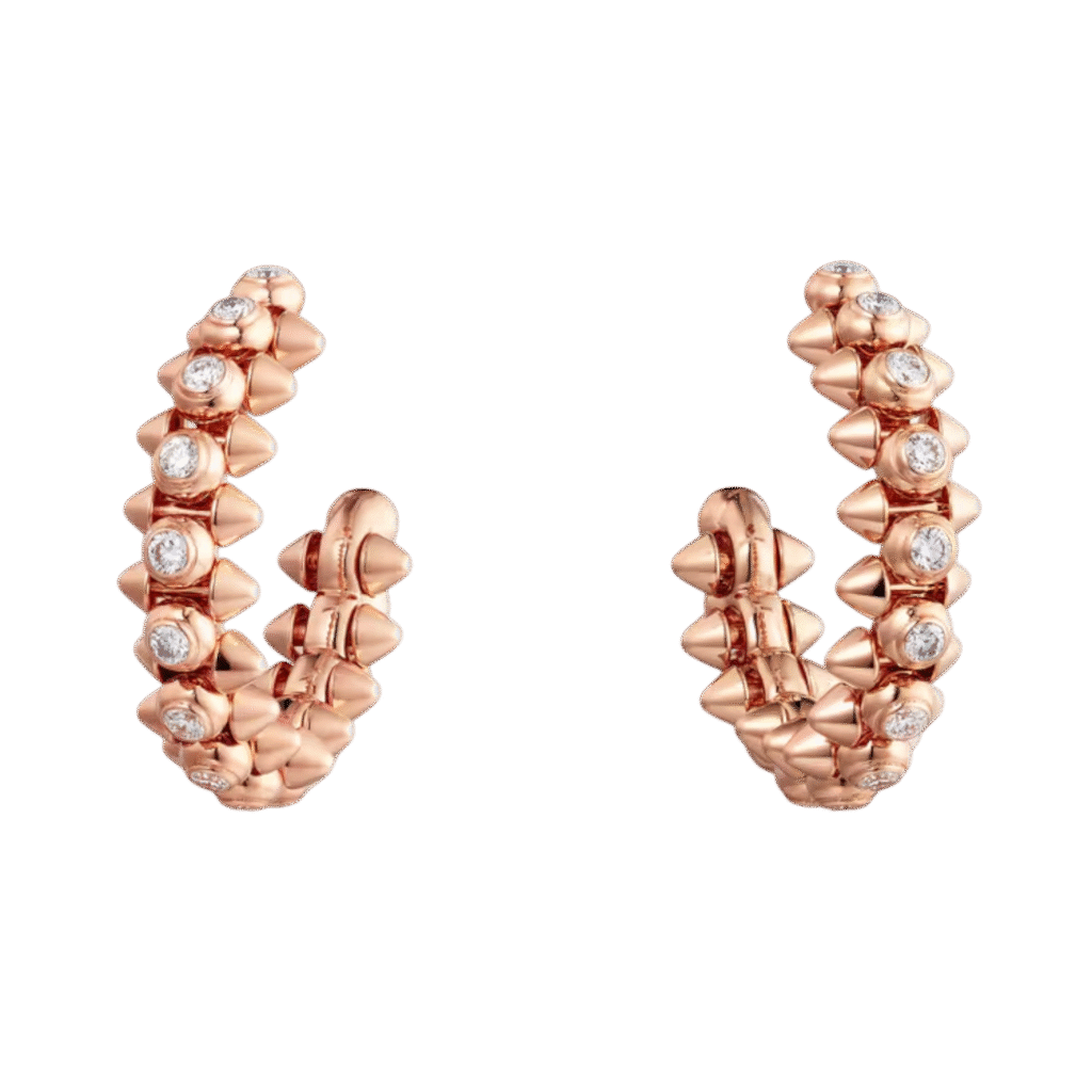 Clash de Cartier Hoop Earrings, Medium Model, Diamonds