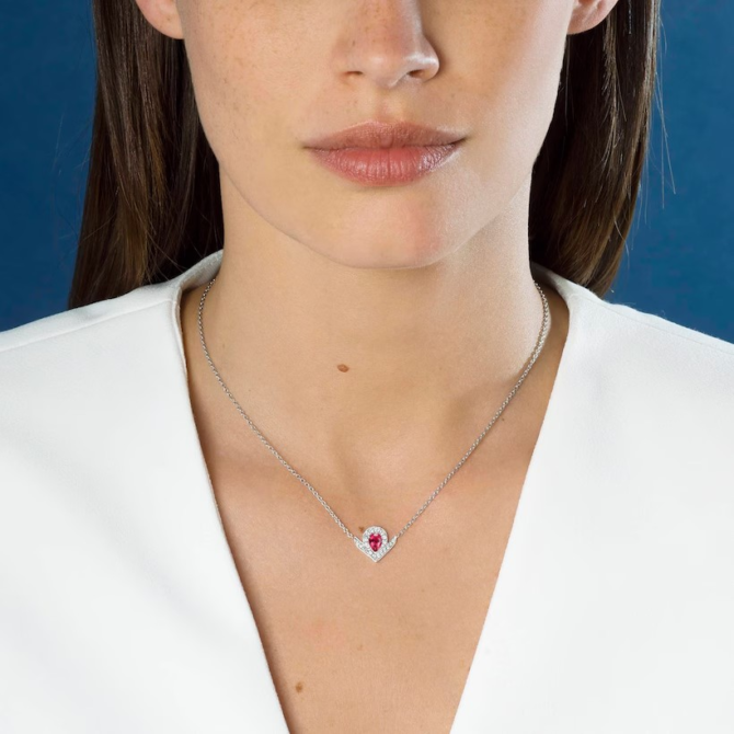 Joséphine Aigrette Pendant, White Gold