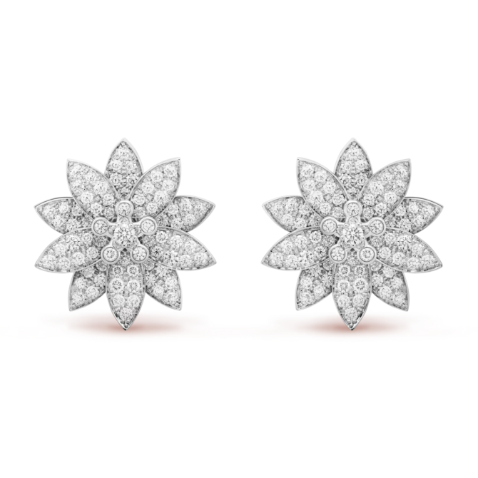 Lotus Earrings, Medium Model