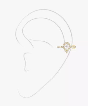 My Twin Mono Earring Middle Pear Diamond 0.10ct