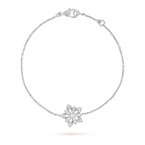 Lotus Openwork Bracelet Mini Model (White Gold, Diamond)