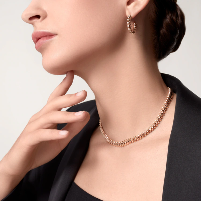 Clash de Cartier Earrings Diamonds (Rose gold, diamonds)