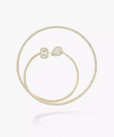 My Twin Pavé Mono Hoop 2x0.10ct Earrings