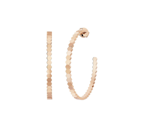 Bee de Chaumet Hoop Earrings, Rose Gold