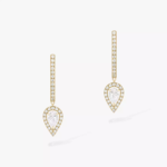 Joy Hoop Earrings Pear Diamond 2x0.10ct