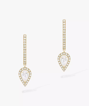 Joy Hoop Earrings Pear Diamond 2x0.10ct
