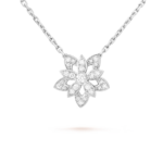 Lotus Openwork Pendant Mini Model (White Gold, Diamond)