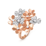 Frivole Ring, 8 Flowers (Rose Gold, Diamond)