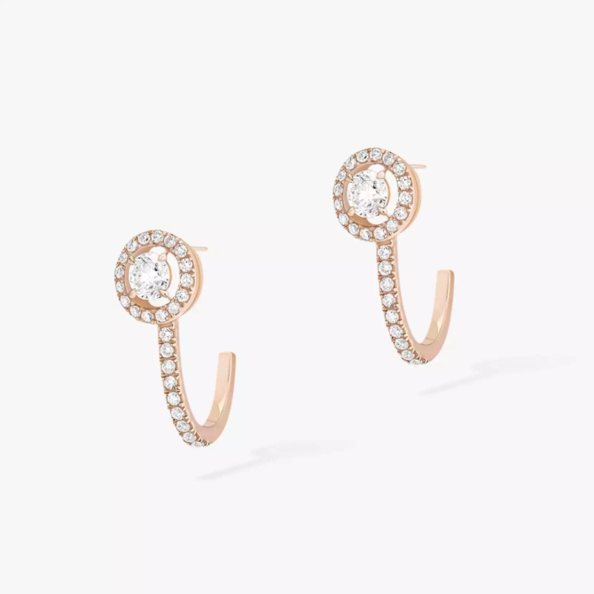 Joy Hoop Earrings Round Diamonds 2x0.10ct